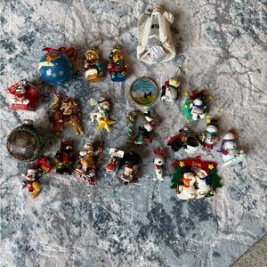 Lot of vintage Christmas ornaments